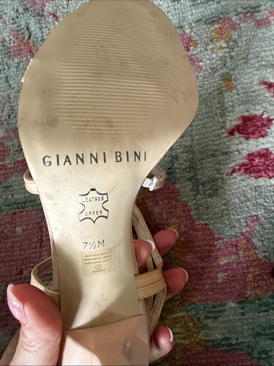 Gianni Bini Peach Strappy Heeled Sandals